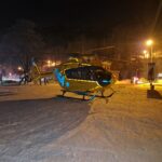 Požár maringotky na sjezdovce ve Velké Úpě