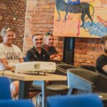 Beseda v EPO1 a vyjížďka s Pavlem Padrnosem a Luborem Tesařem