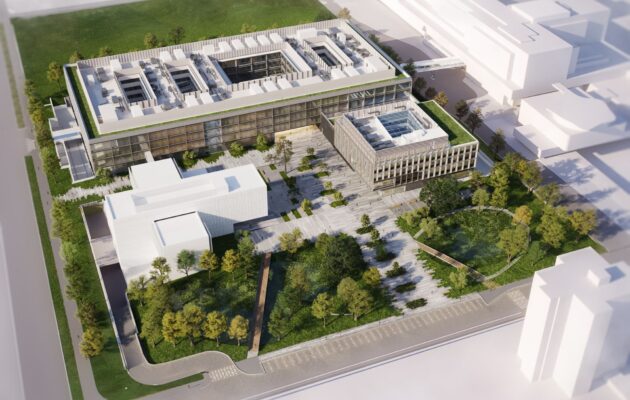 Vizualizace nových budov kampusu Univerzity Karlovy pro lékařskou a farmaceutickou fakultu