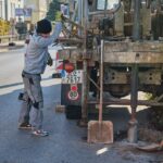 Průzkum stavu podloží na Úpském nábřeží v Trutnově