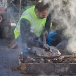 Průzkum stavu podloží na Úpském nábřeží v Trutnově