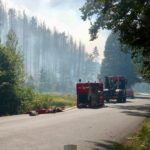 Královéhradečtí hasiči pomáhají v boji s ohněm v Českém Švýcarsku