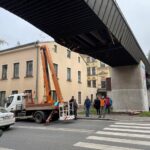 Poničená lávka Na Struze 11.11.2022