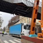 Poničená lávka Na Struze 11.11.2022