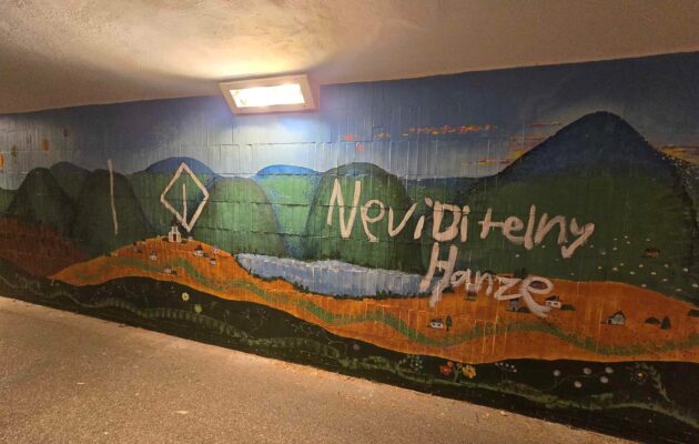 Sprejer znehodnotil malbu žáků a učitelů v podchodu