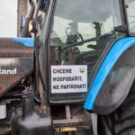 Protestní jízda zemědělců v Trutnově