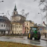 Protestní jízda zemědělců v Trutnově