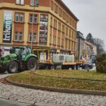 Protestní jízda zemědělců v Trutnově