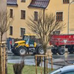 Protestní jízda zemědělců v Trutnově