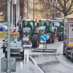Protestní jízda zemědělců v Trutnově