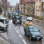 Protestní jízda zemědělců v Trutnově