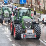 Protestní jízda zemědělců v Trutnově