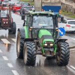 Protestní jízda zemědělců v Trutnově