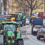 Protestní jízda zemědělců v Trutnově