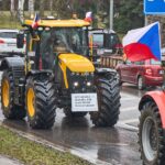 Protestní jízda zemědělců v Trutnově