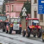 Protestní jízda zemědělců v Trutnově