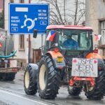 Protestní jízda zemědělců v Trutnově