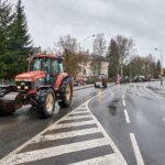 Protestní jízda zemědělců v Trutnově