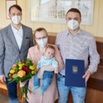 První občánek Trutnova na návštěvě u starosty