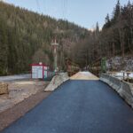 Bourání mostů na silnici do Pece pod Sněžkou