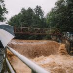 Rozvodněná řeka Úpa v Trutnově