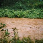 Rozvodněná řeka Úpa v Trutnově