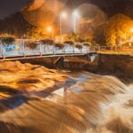 Rozvodněná řeka Úpa v Trutnově