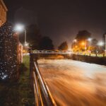 Rozvodněná řeka Úpa v Trutnově