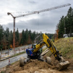 Stavba retenční nádrže pro zasněžování v Janských Lázních