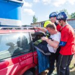 Srážka vlaku s autem při Dni železnice