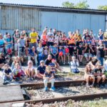 Srážka vlaku s autem při Dni železnice
