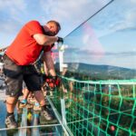 Instalace prosklené vyhlídky na Stezce korunami stromů Krkonoše