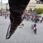 Sejmutí draka z věže Staré radnice