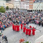 Sejmutí draka z věže Staré radnice