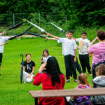 Zahradní slavnost: paralympionička a parkourová show inspirovaly děti k pohybu