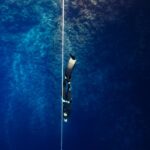 Freediver Pavel Tomm při rekordu na Egyptian Open