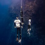 Freediver Pavel Tomm při rekordu na Egyptian Open