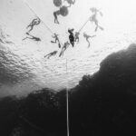 Freediver Pavel Tomm při rekordu na Egyptian Open