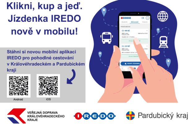 Veřejná doprava ve východních Čechách má novou mobilní aplikaci