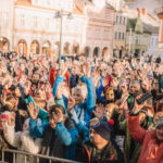 Přivítání olympioniků na náměstí ve Vrchlabí