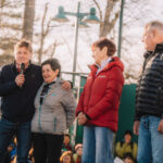 Přivítání olympioniků na náměstí ve Vrchlabí