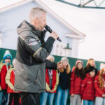 Přivítání olympioniků na náměstí ve Vrchlabí