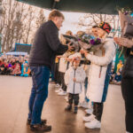 Přivítání olympioniků na náměstí ve Vrchlabí