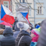 Shromáždění na podporu prezidenta Petra Pavla náměstí v Trutnově