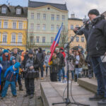 Shromáždění na podporu prezidenta Petra Pavla náměstí v Trutnově