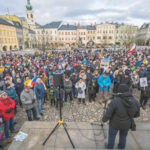 Shromáždění na podporu prezidenta Petra Pavla náměstí v Trutnově