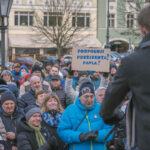 Shromáždění na podporu prezidenta Petra Pavla náměstí v Trutnově