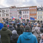 Shromáždění na podporu prezidenta Petra Pavla náměstí v Trutnově