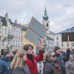 Shromáždění na podporu prezidenta Petra Pavla náměstí v Trutnově