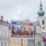 Shromáždění na podporu prezidenta Petra Pavla náměstí v Trutnově